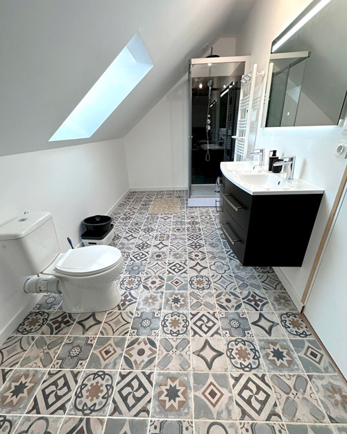 placo platre salle de bain